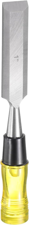 HARFINGTON Wood Chisel 1" CRV Steel Beveled Edge Blade PVC High Impact Handle Woodworking Hand Tool with Caps for Carving Furniture Making Carpentry Tool