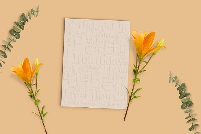 Happy Birthday Plastic Embossing Folders - Image 5