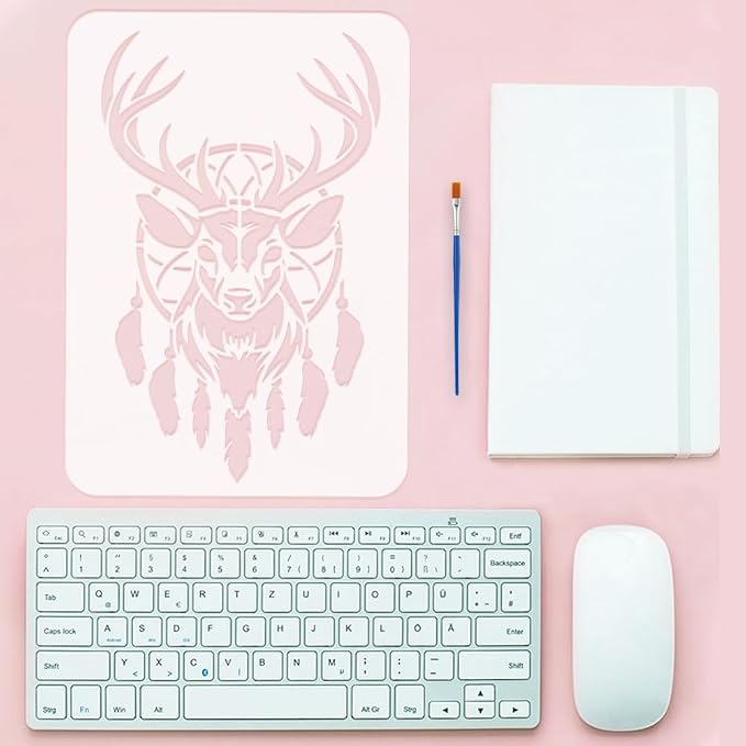 FINGERINSPIRE 5PCS Animals and Dreamcatcher Painting Stencil - Image 3