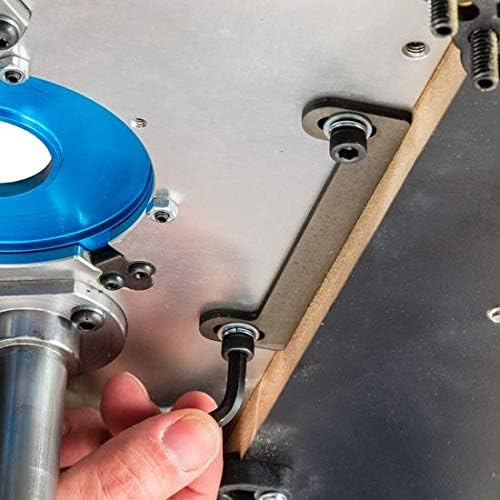 Rockler Pro Lift Router Lift - 9-1/4'' x 11-3/4'' Large Router Plate – Router Lift Kit For Kreg, Jessum, Woodpecker & Peachtree - Router Lift Systems w/Router Plate, Insert Ring, & Set of Hex Keys