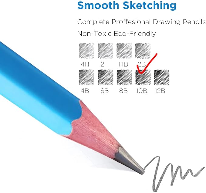 Sketch Pencils for Drawing 2B, Sketching & Doodling | Graphite Pencil for - Image 3