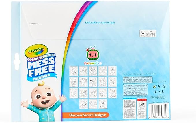 Crayola Cocomelon Color Wonder Coloring Set, Cocomelon Coloring Pages, Mess - Image 7