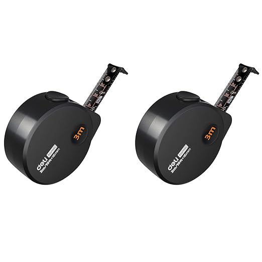deli Tape Measure 10ft/3m 2 Pack, Easy Read Small Measuring Tape Retractable Mini Tape Measure with Metric/Inch，Minimalist Design by deli Home Series