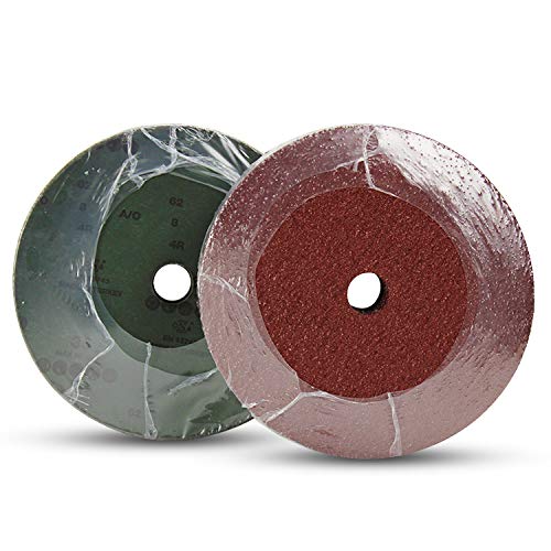 BHA Aluminum Oxide Resin Fiber Sanding and Grinding Discs, 7” x 7/8” Arbor Hole, 80 Grit - 25 Pack