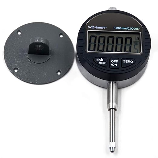 Electronic Digital Dial Indicator Gage Gauge Inch/Metric Conversion 0-1 Inch/25.4 mm 0.00005 Inch/0.001mm