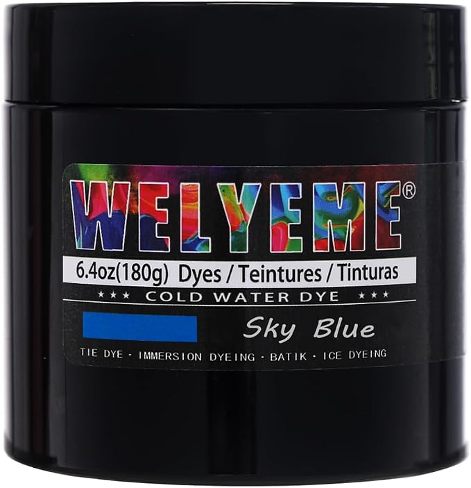 Cold Water Dye Blue, Tie Dye Powder, Fabric Dye Powder by WELYEME