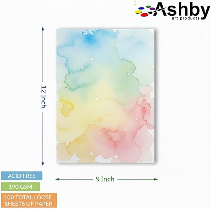 100 Sheets of Practice Watercolor Paper - Image 2