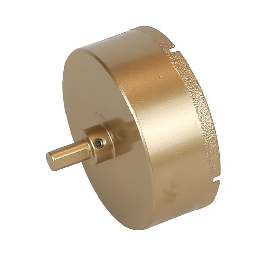 Brazed Diamond 3-1/2 inch Hole Saw with Center Drill Bit for Ceramic,Porcelain,Tile,Glass,Granite Quartz,Marble,Gemstone,Dry Drilling 90mm
