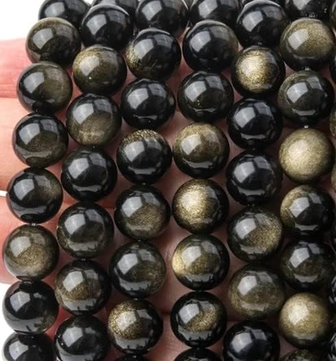 Zenkeeper 116 Pcs Gold Sheen Obsidian Beads - Image 8