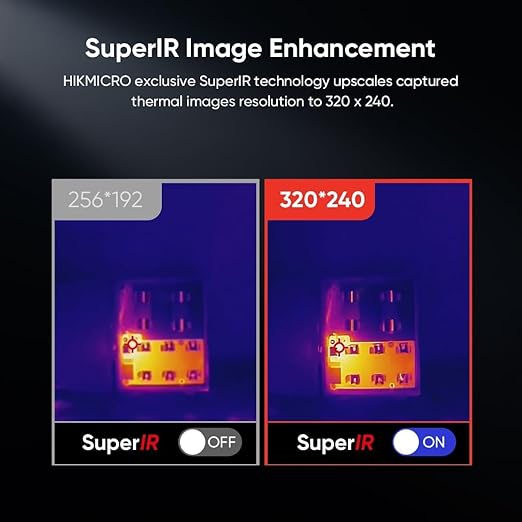 HIKMICRO B10 Thermal Imaging Camera 320 x 240 Super IR with 2MP Visual, 3.2" LCD Screen 256 x 192 IR Resolution Thermal Camera, 25 Hz Refresh Rate, -4°F~1022°F, IP54
