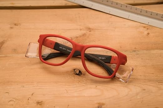 MAGID Y50 Safety Glasses for Construction | Red Frame — 1 Pair, ANSI Z87.1+ - Image 4