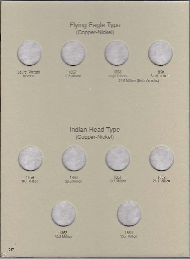 H.E. Harris & Co US Small Cent Coin Folder 1857 – Date Five Volume Set #’s 2671 - Image 2