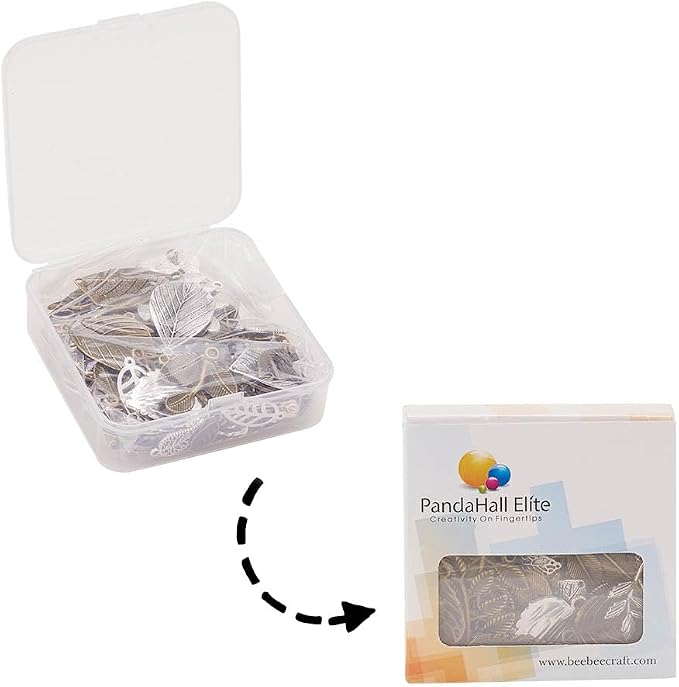 PH PandaHall 14 Styles Tree Leaf Charms - Image 8