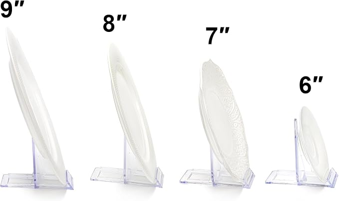 Frcctre 30 Pack Acrylic Easel Stand Plastic Plate Stands Adjustable Clear - Image 4