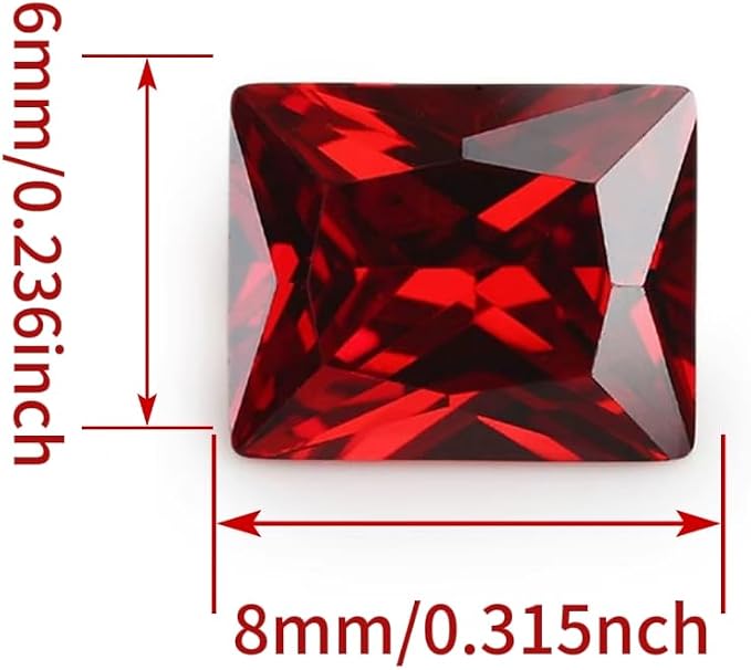 Ruby Red Cubic Zirconia Loose Beads Unset - Image 2