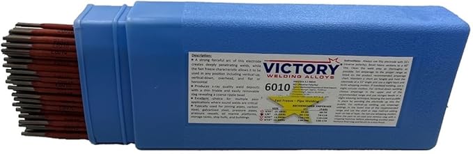 6010 Welding Rod 1/8", E6010 Stick Welding Electrodes 5Lbs with Smooth Stable Arc E6010 1/8" (1/8" 5 Pound Box) E6010-125-5