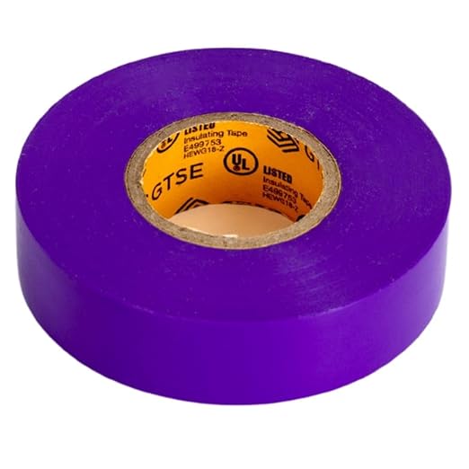 GTSE Purple Electrical Tape, 120 Rolls Bulk Box – Waterproof, Industrial Grade Vinyl, 3/4 in x 66ft– Strong Self-Adhesive PVC Electric Tape for Wire Insulation, 7 Mil, 600V – UL/CSA Listed