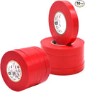 WOD ETC766 Professional Grade General Purpose Red Electrical Tape UL/CSA Listed core. Vinyl Rubber Adhesive Electrical Tape: 1/2 inch X 66 ft - Use at No More Than 600V & 176F (Pack of 10)