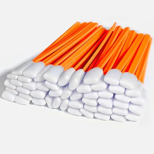 100pcs Foam Cleaning Swabs, Professional Lint Free Sponge Tip Lab Swab by FTPGBL