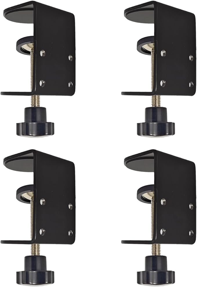 Small C Clamps 2 Inch with 4 Small Holes in the Back, 4-Pack Adjustable Desk C-Clamp for Range 0.39"~2", Versatile Clamp for Brake, Parts Assembly, Fastening, Welding, Woodwork, Metal Work