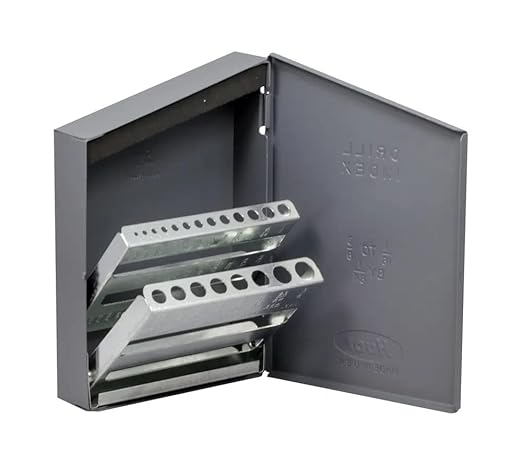 Drill America Drill Bit Index/Case, 1/16-3/8 by 64ths (21 Sizes), 10450, HUT21