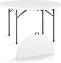 SUPER DEAL 4 Foot Round Folding Card Table by Superdeal