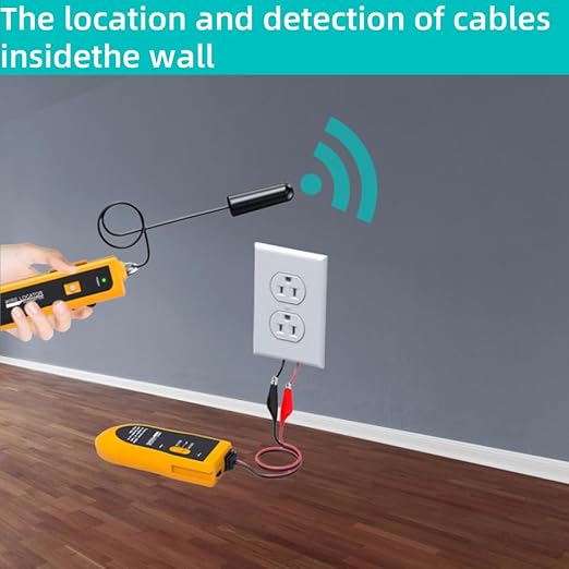 Underground Wire Locator, Wire Tracer with Earphone and Battery, Up to 3 Feet Deep and 1,640 Feet Long, Cable Tester for Dog Fence Cables Irrigation Control Wires