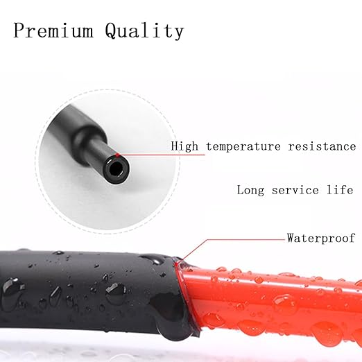 16Pcs 1/0 AWG 3/8" Stud Copper Ring Terminals Battery Cable Ends Wire Lugs with 16Pcs Heat Shrink Tubing 1/0 Gauge Battery Cable Lugs Heavy Duty Cable Lugs Bare Copper Eyelets Tubular Ring Terminal