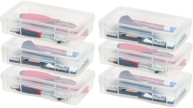 IRIS USA Clear Storage Cases, |Made in USA|, Plastic Bead Organizing Containers by IRISUSA