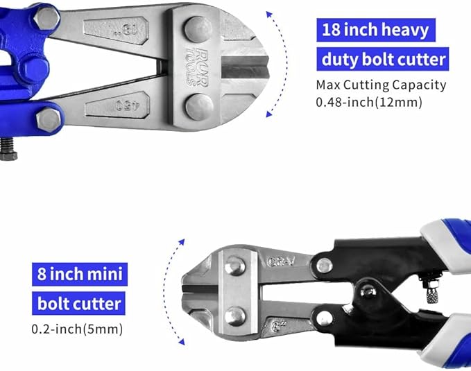 18-inch Bolt Cutter Heavy Duty - Chrome Molybdenum Steel Blade and Soft Rubber Grip,Cutting Tool for Padlocks, Chains, Wires, Screws, Fence,and Rivets