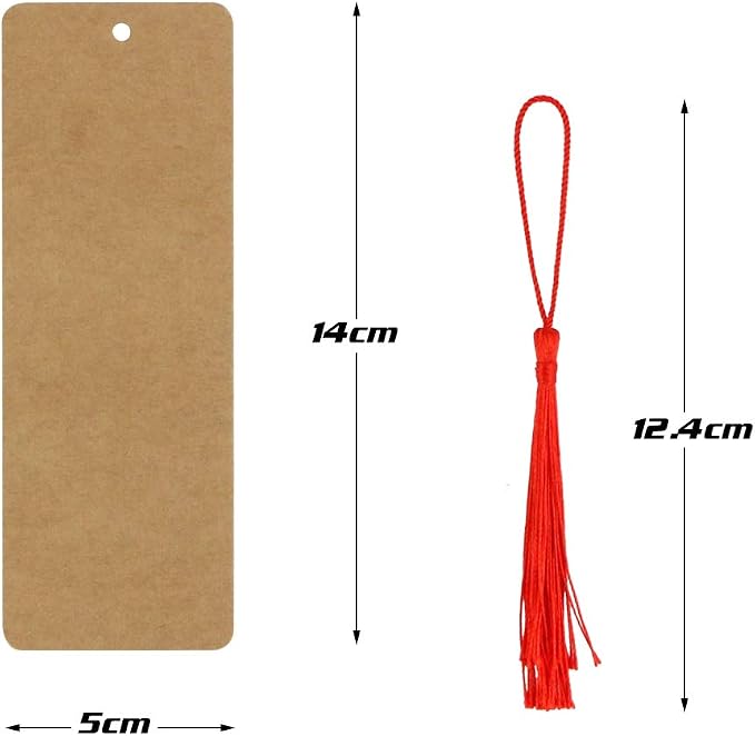 120 Pcs Kraft Paper Blank Cardstock Bookmarks, Paper Bookmarks - Image 2