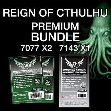 Mayday Games Pandemic: Reign of Cthulhu Game Accessory- Premium Card Sleeve by MAYDAYGAMES