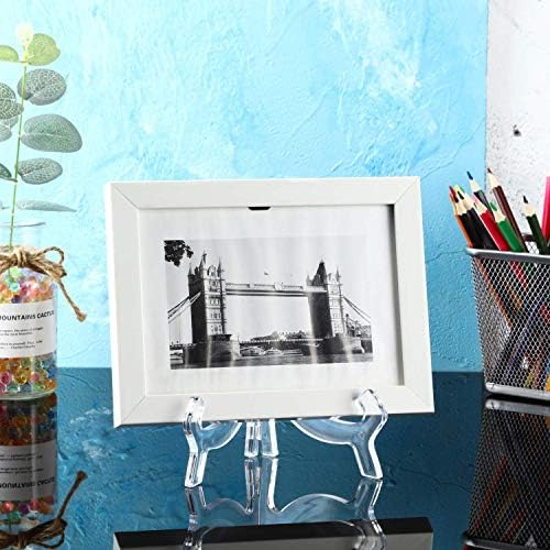 HESTYA 6 Pack 7 Inch Clear Acrylic Easel Stand Display Stand Plate Holder - Image 8