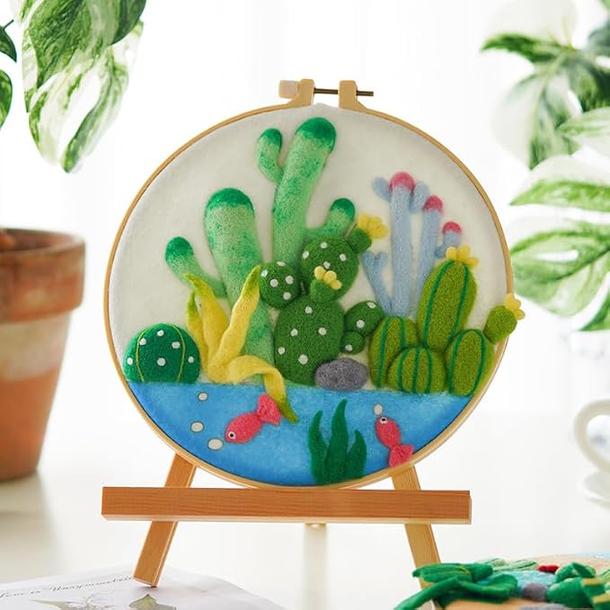 Wonafa DIY Wool Needle Felt Starter Kit, Beginner Needle Felt Kit - Image 5