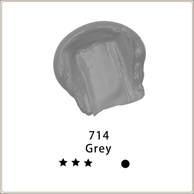 Artecho Grey Acrylic Paint 500ml / 17oz Large Bottle | Semi Glossy Finish - Image 2