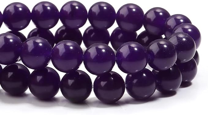Zenkeeper 108Pcs Purple Natural Stones Chalcedony Beads Spacer Loose Beads Bulk - Image 8