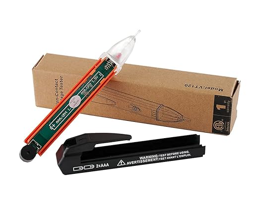 Non-Contact Voltage Tester Tools,LED Flashlight,Buzzer Alarm,AC Voltage Detector Pen,Test Range 60V - 1000V for Live/Null Wire Judgment