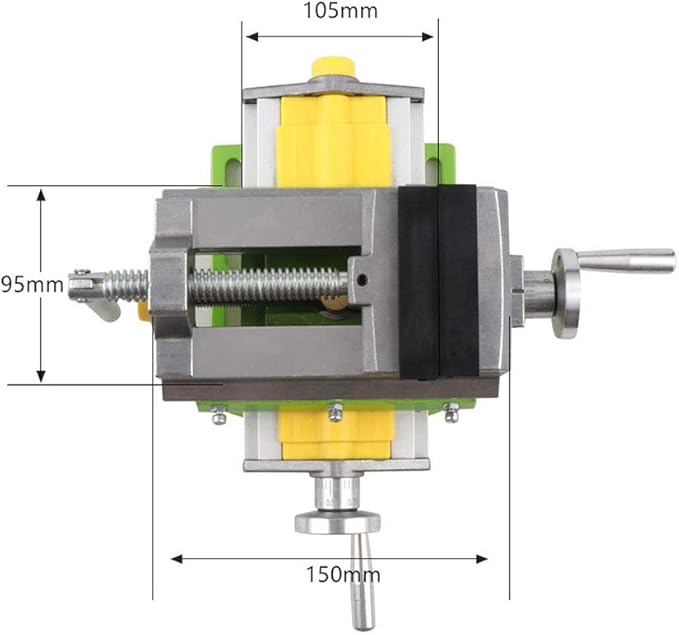 3" Cross Slide Drill Press Vise Compound Bench Table Bench Top WoodWorking Clarmp Vise Fixture Cross Slide Table 2 Axis Adjustive for Mini Drill Milling Machine (6368mf)