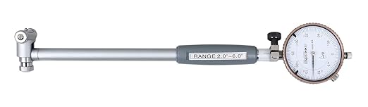 Accusize Industrial Tools 2-6'' by 0.0005'' Dial Bore Gage, Stem Length 6'', Ee20-5006