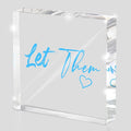 Let Them - Blue 4 Inch Acrylic Tabletop Sign, Office and Cubicle Decor by MUZRUYOU