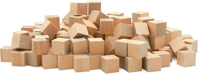 Woodpeckers Birch Wood 3/4 Inch Unfinished Craft Wood Blocks by Woodpeckers