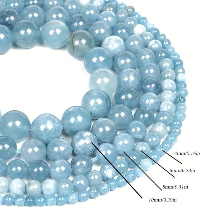 Zenkeeper About 180 Pcs Aquamarine Beads - Image 8