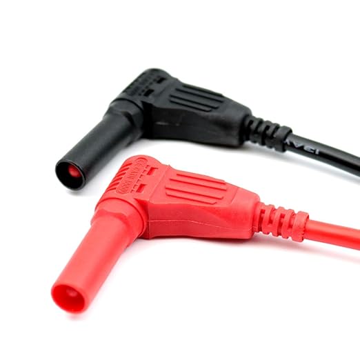 4Pcs Alligator Clip Test Lead Kit 14 AWG Heavy-Duty 4mm Banana Plug Replacement Leads,Silicone Jumpire Wires for Multimeter Meter Electrical Testing 3 Feet