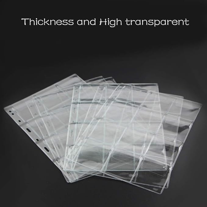 42 Pocket Coin Pages 10 Sheet Plastic Coin Holders Stamp Collector Supplies | - Image 4