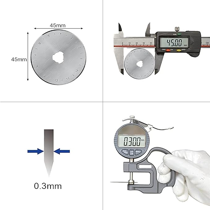HEADLEY TOOLS 45mm Rotary Cutter Blades 10 Pack Fits Olfa, Replacement Rotary - Image 4