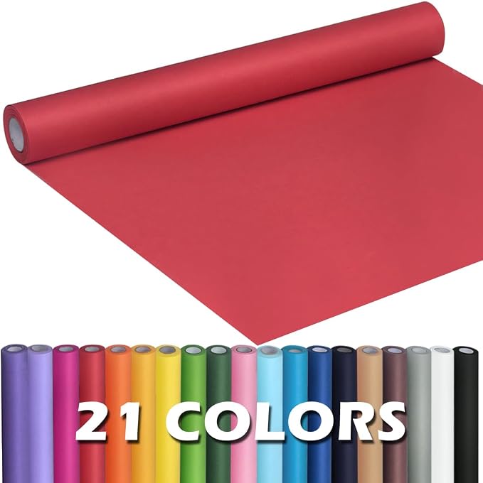 PerkHomy Red Kraft Paper Roll 17.5" x 960" by PerkHomy