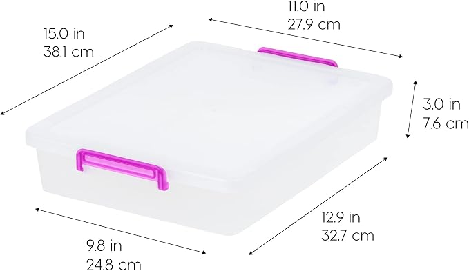 IRIS USA 6 Qt. Plastic Craft Storage Container Bins - Image 2