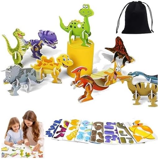 LOMIMOS Educational 3D Cartoon Puzzle, 3D Jigsaw Cartoon Model Creative Learning - Image 8