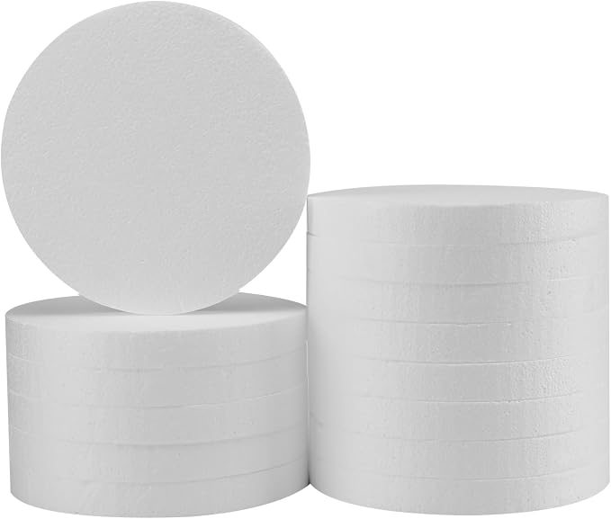 FFchuanhe 14 Pack Crafts Foam Circles, Polystyrene Round Foam Discs by FFchuanhe