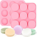SJ Soap Molds 2 Packs, Cylindrical Silicone Soap Molds by SJ